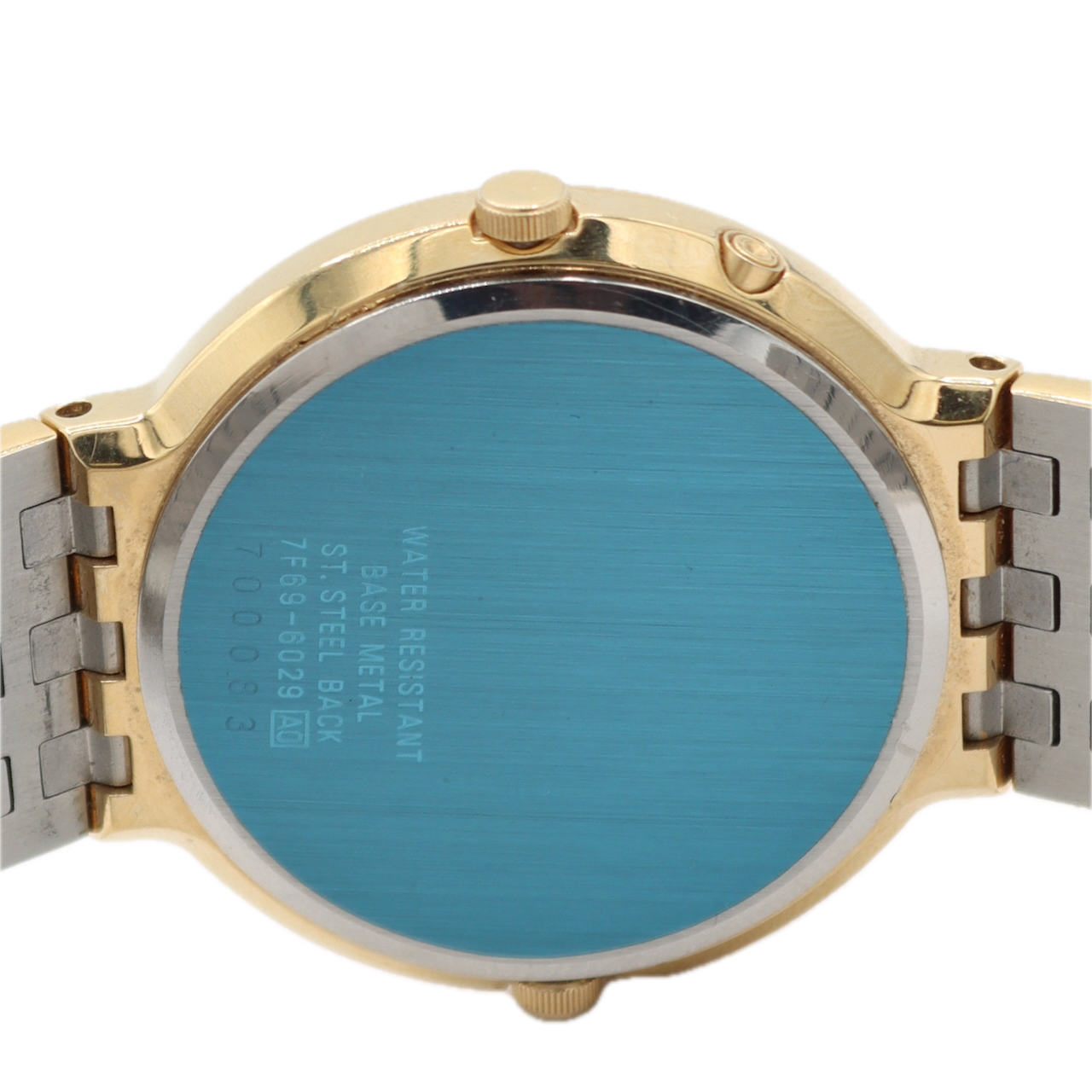 34mm Lassale 7F69-6029 Moonphase Triple Date Men's Quartz Wristwatch Near Mint