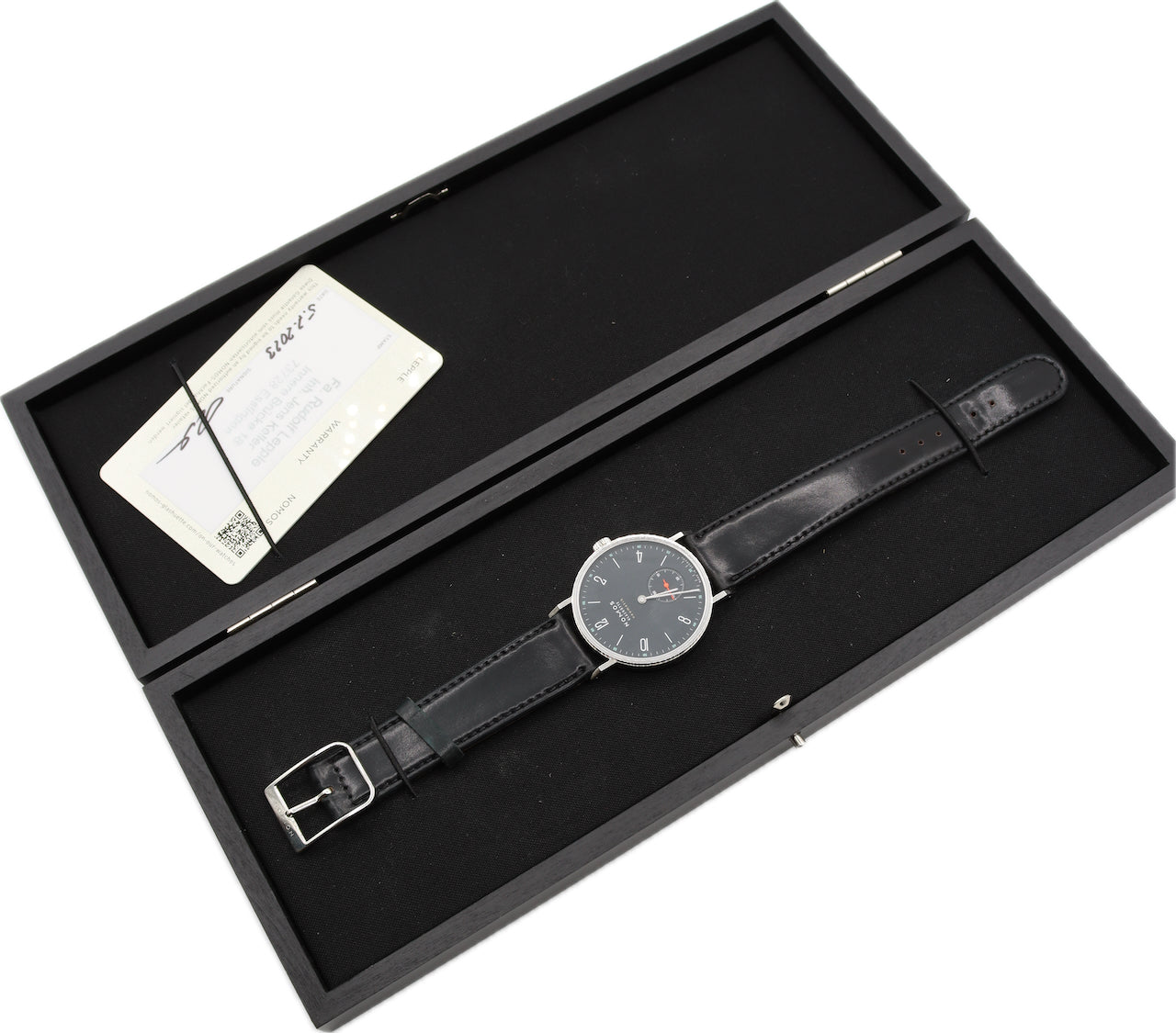 35mm Nomos 177 6416 Tangente Neomatik Nachtblau Men's Automatic Wristwatch
