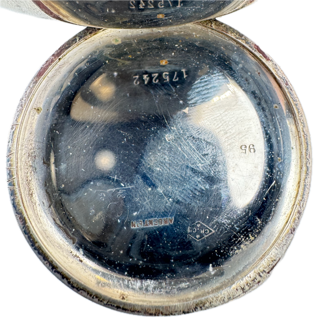 Antique Unbranded Cylinder Escapement Pocket Watch Sterling Silver France