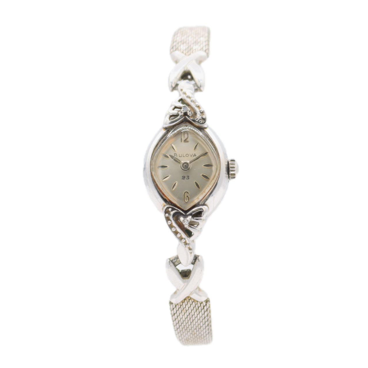 Vintage 14.5mm Bulova V15844 La Petite 23 JewelMen's Wristwatch 5AD 10k RGP