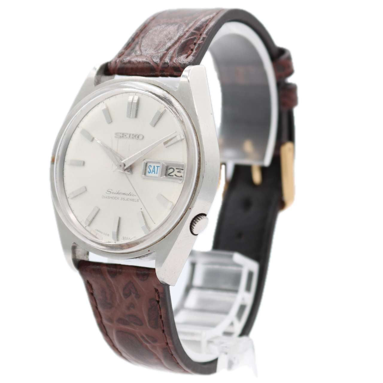 Vintage Seiko 6218-8950 Seikomatic "Weekdater" Men's Automatic Wristwatch Steel