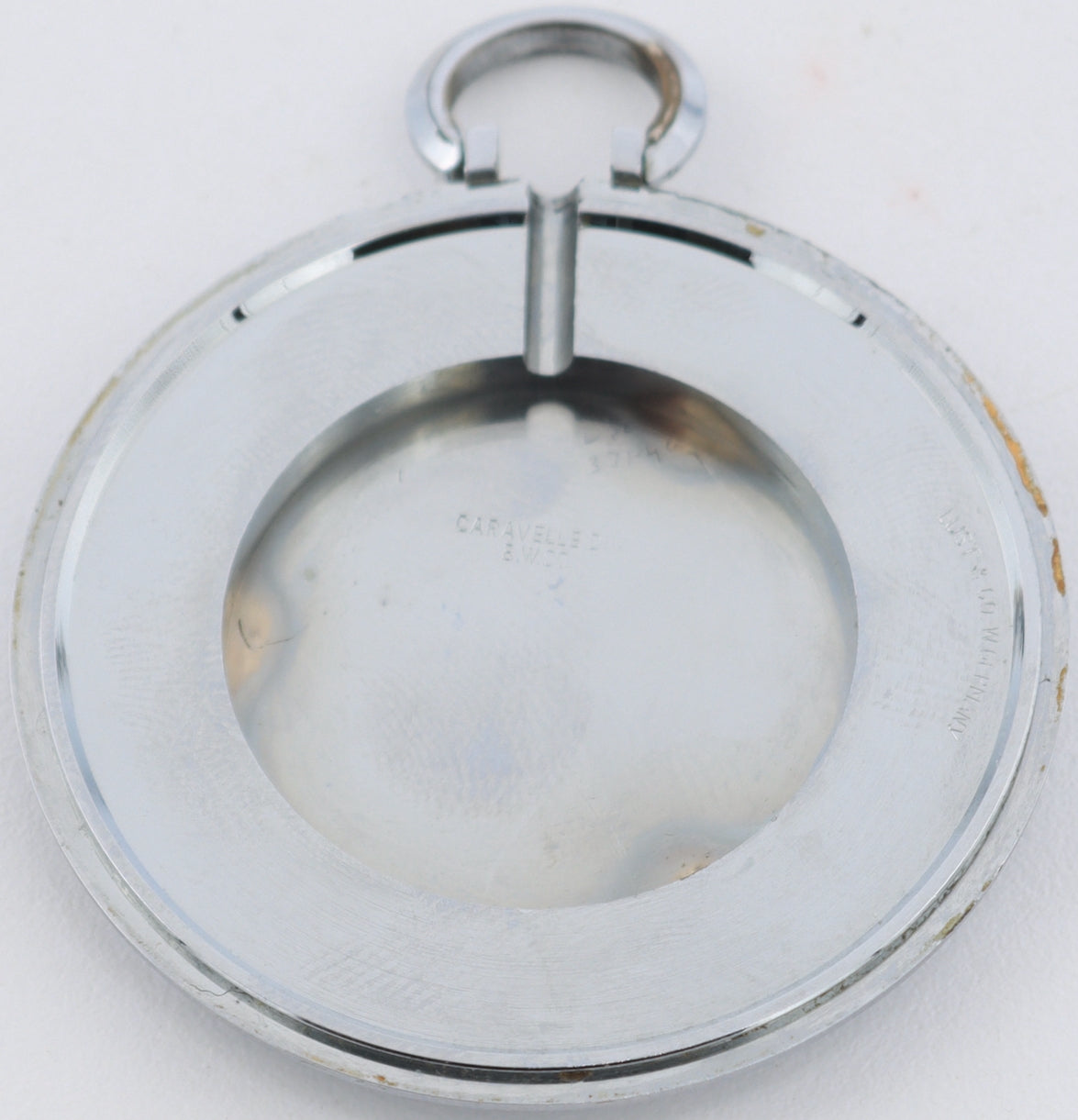 Vintage 1969 Caravelle Sunburst Mechanical Open Face Pocket Watch 11 DP Japan