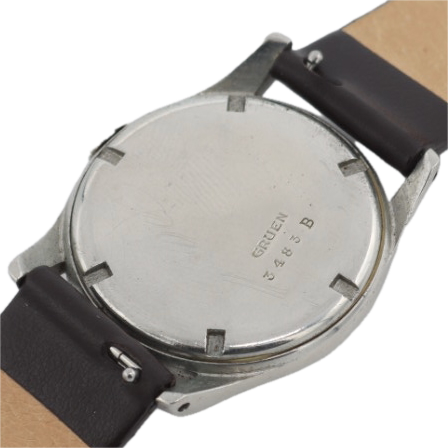 Vintage Gruen Veri-Thin Precision Men's Mechanical Wristwatch 420SS Swiss Steel