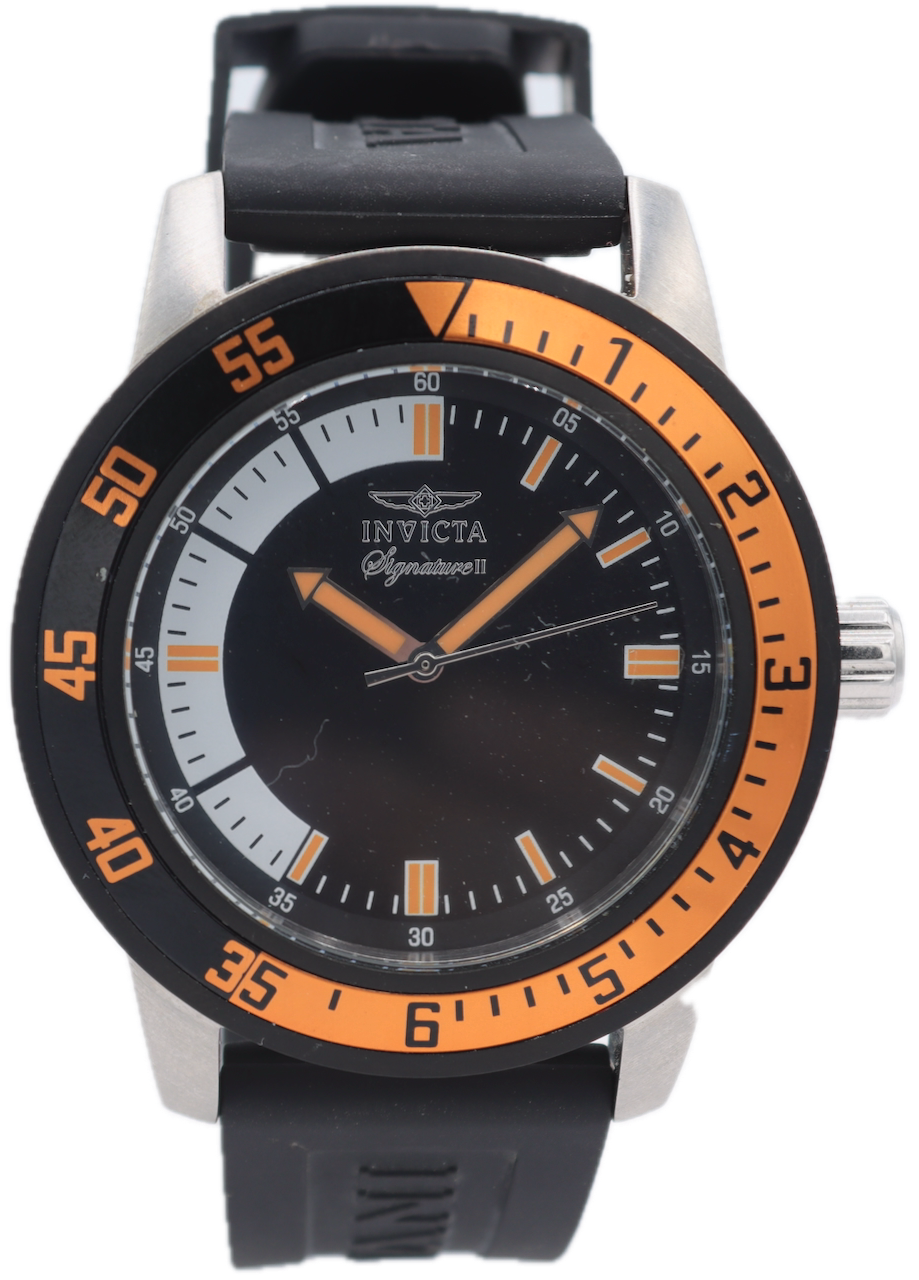 Vintage Invicta 7469 Signature II Men's Quartz Wristwatch Japan Stainless Steel