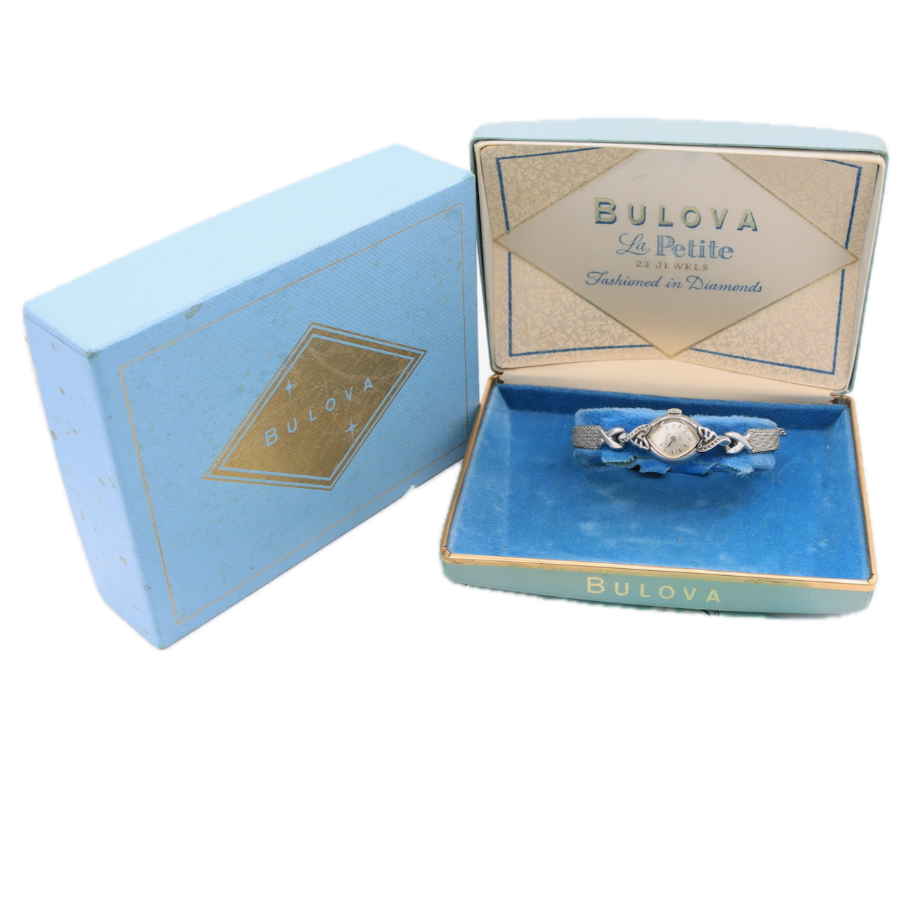 Vintage 14.5mm Bulova V15844 La Petite 23 JewelMen's Wristwatch 5AD 10k RGP