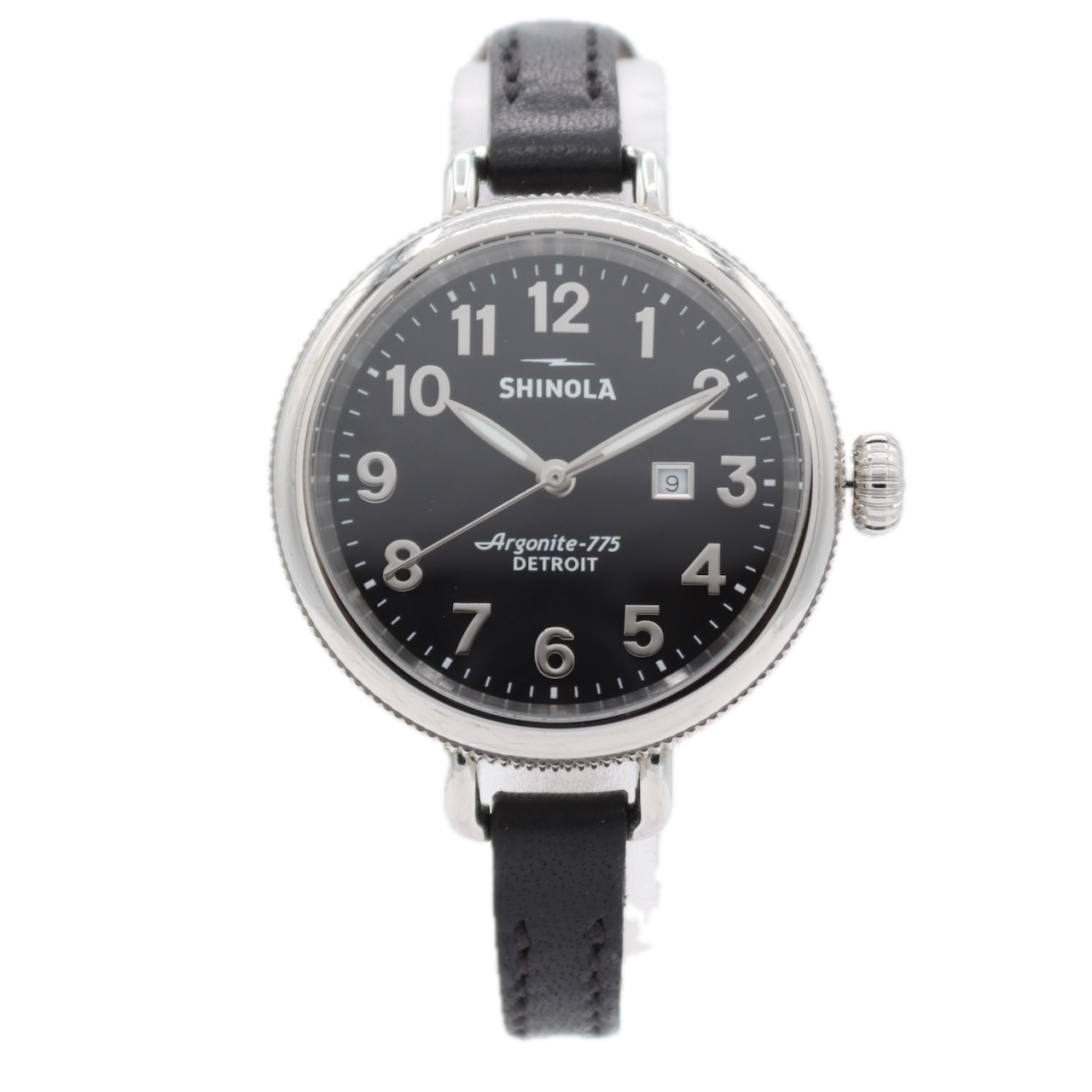 Vintage 34mm Shinola Birdy Black Ladies Quartz Wristwatch Argonite-775 USA