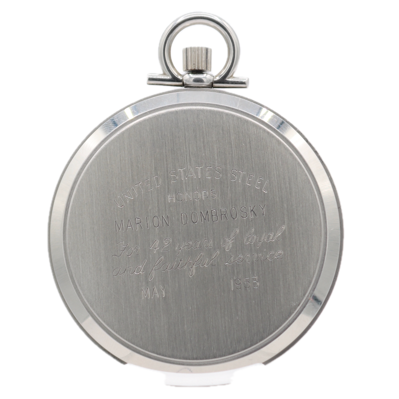 Vintage 1952 Lord Elgin US Steel Award Mechanical Pocket Watch 543 w Box Steel
