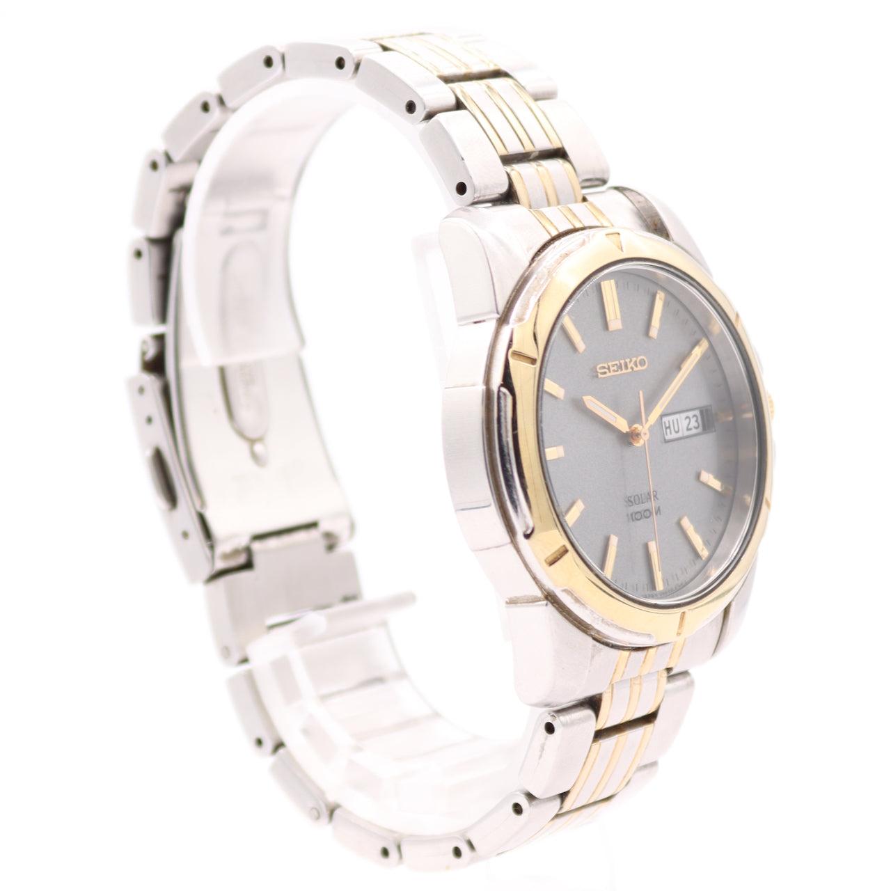 Vintage Seiko Solar 100M Two-Tone V158-0AD0