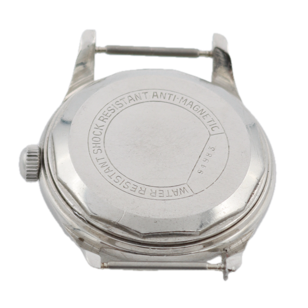 Vintage 32mm Hallmark Military Style Men's Automatic Wristwatch Steel Bumper