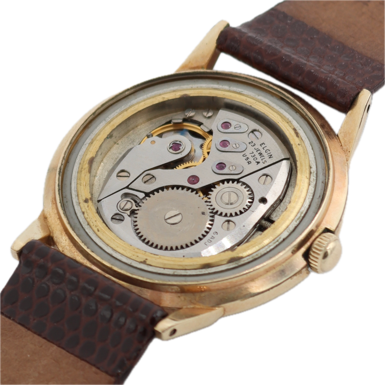 Vintage Elgin 2286YFS B.W.Raymond Men's Mechanical Wristwatch 730A 10k GF W/Box