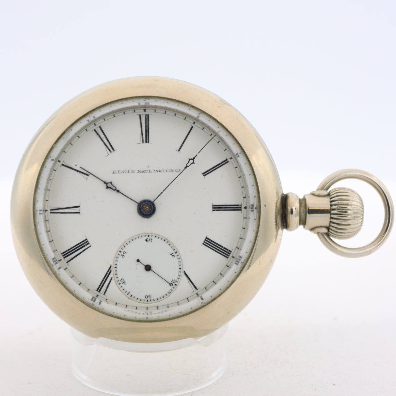 Antique 18s Elgin 15 Jewel Mechanical Hunter Config. Pocket Watch 80 Silverode