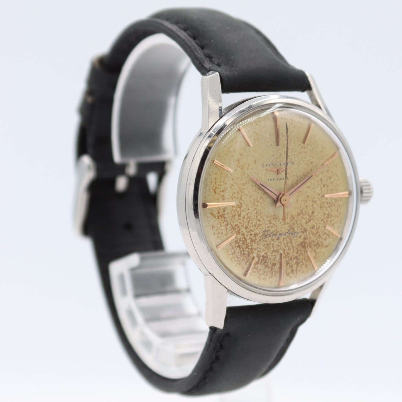 Vintage 35.5mm 1958 Longines Flagship Oversized Men's Wristwatch 30LS Steel