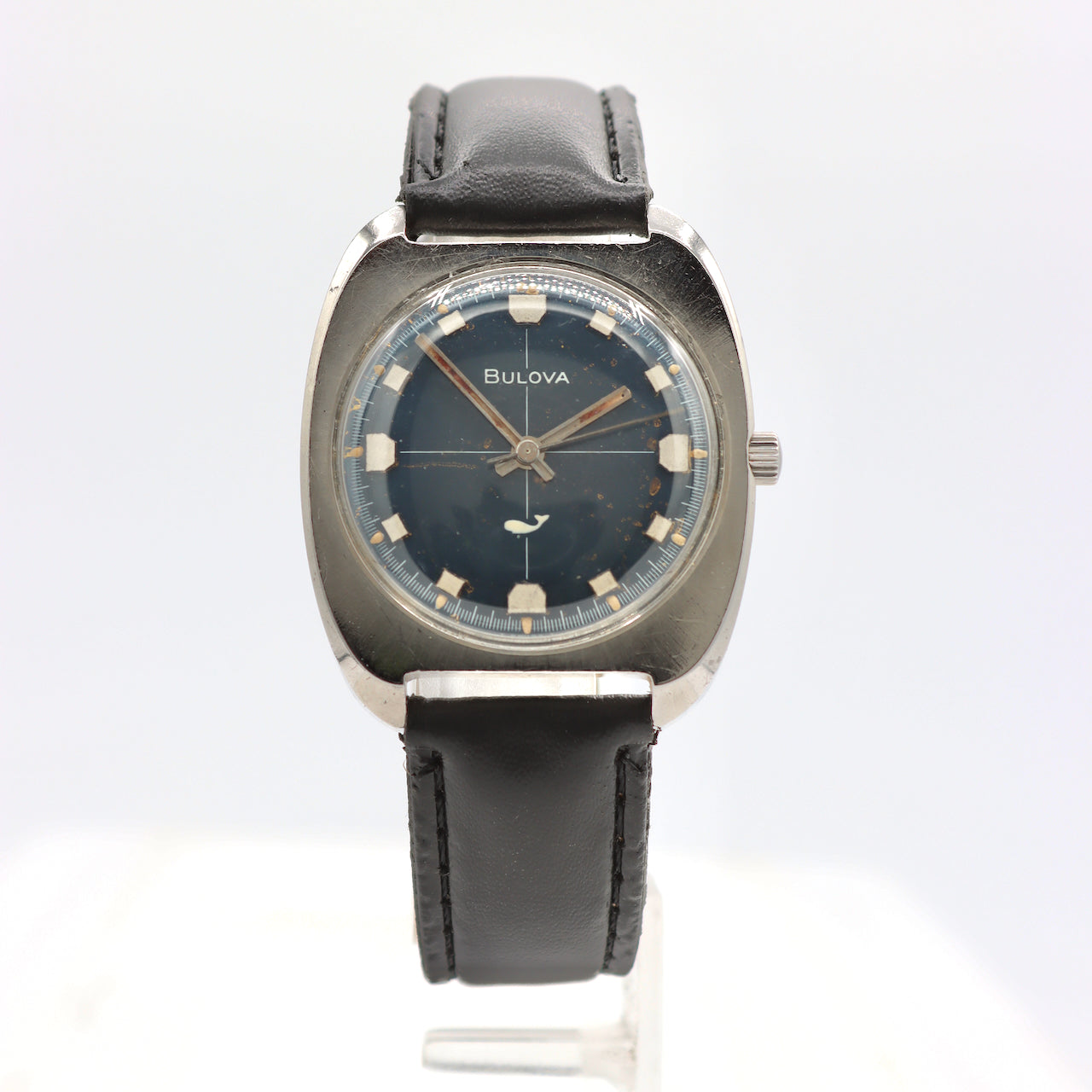 Vintage 33mm Bulova Sea King Crosshair Men's Mechanical Wristwatch 11BLC Steel