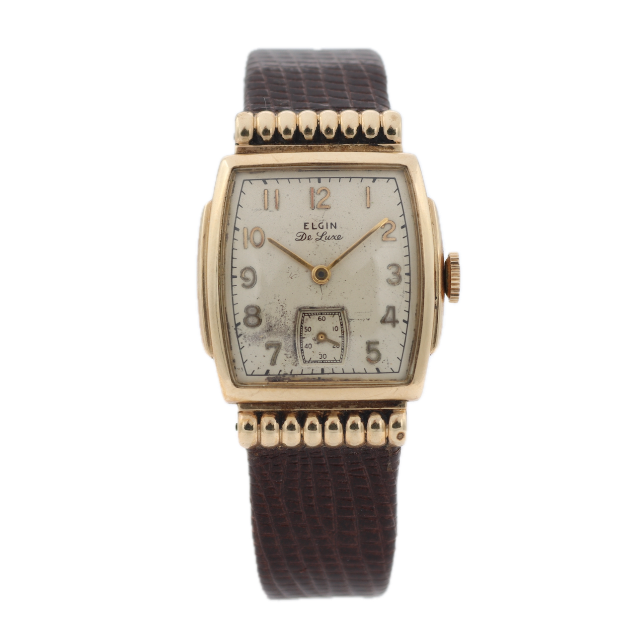 Vintage Elgin DeLuxe 17 Jewel Men's Mechanical Wristwatch 555 USA 10k GF