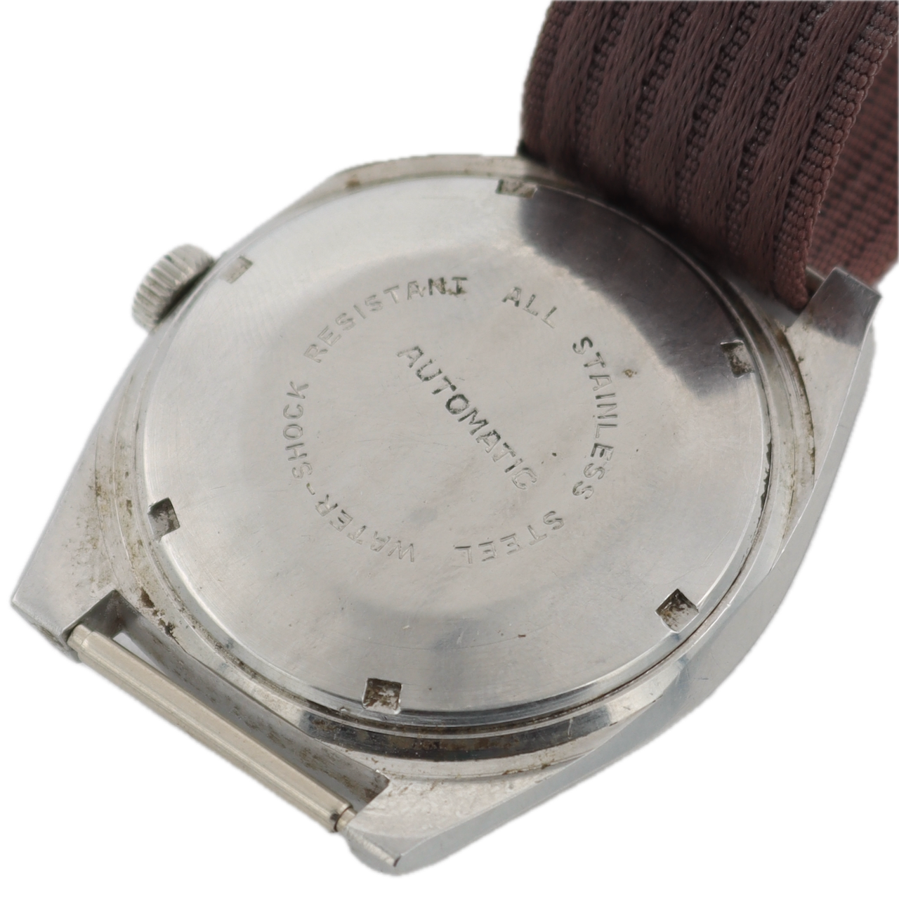 Vintage Vantage Black Day Date Men's Automatic Wristwatch USA Stainless Steel