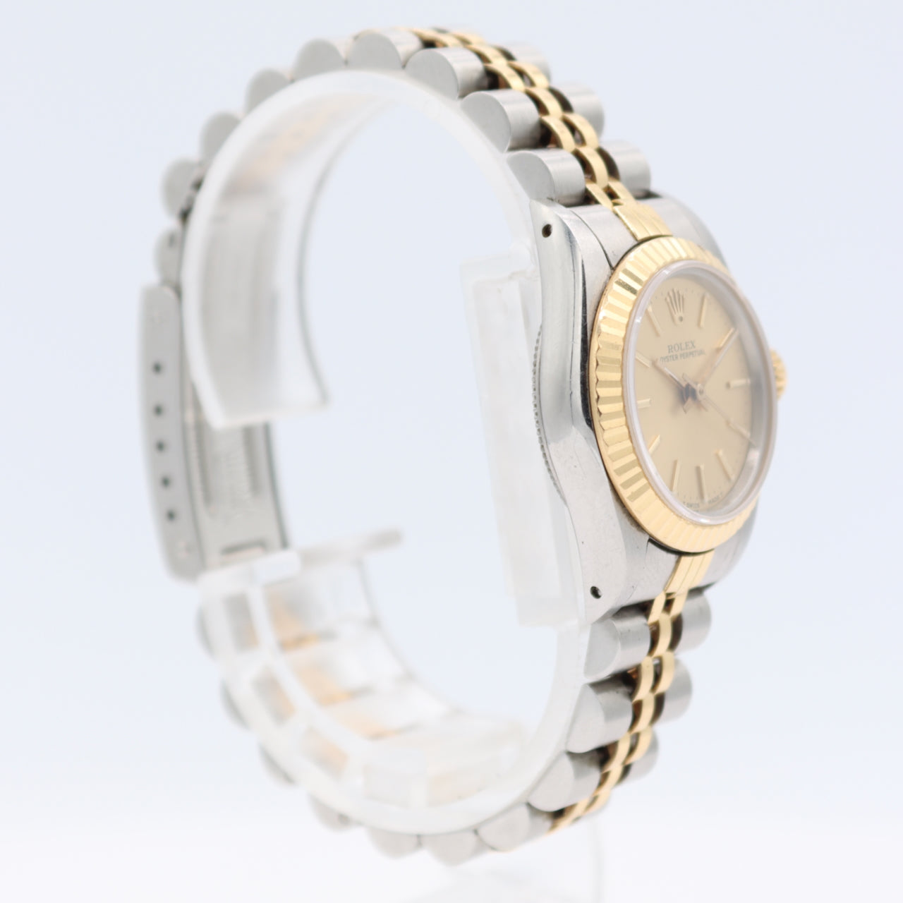 1986 Rolex 67193 Oyster Perpetual Lady Automatic Wristwatch 2130 Swiss Two Tone