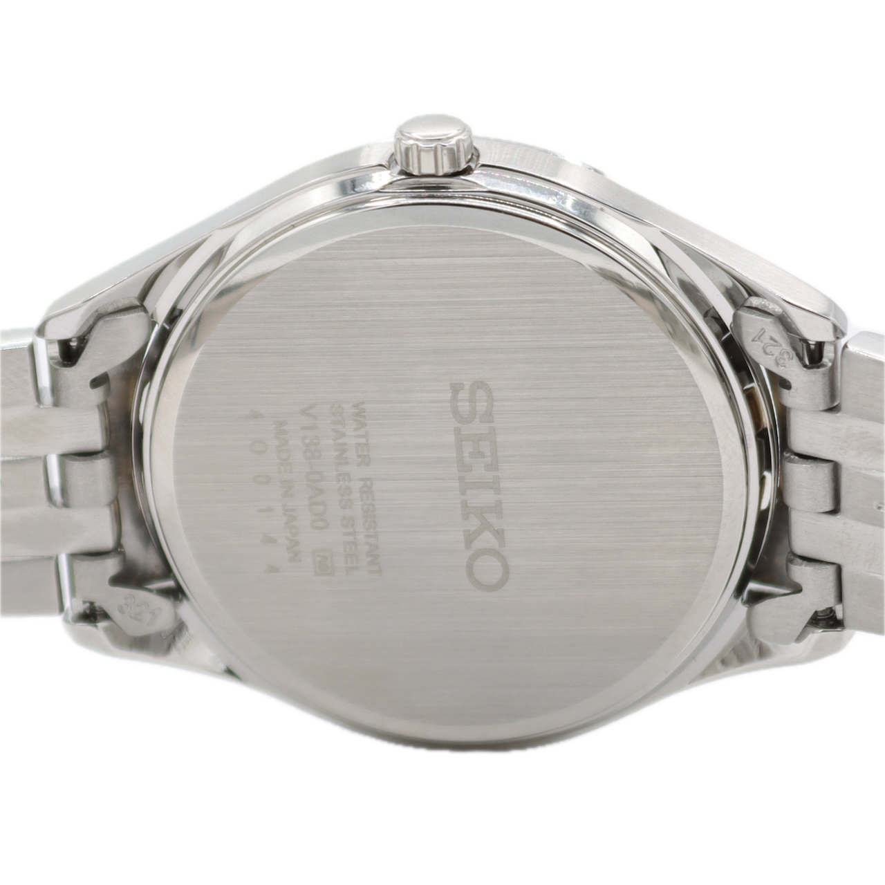 29.5mm 2024 Seiko V138-0AD0 Solar Day Date Ladies Quartz Wristwatch Steel W/Box