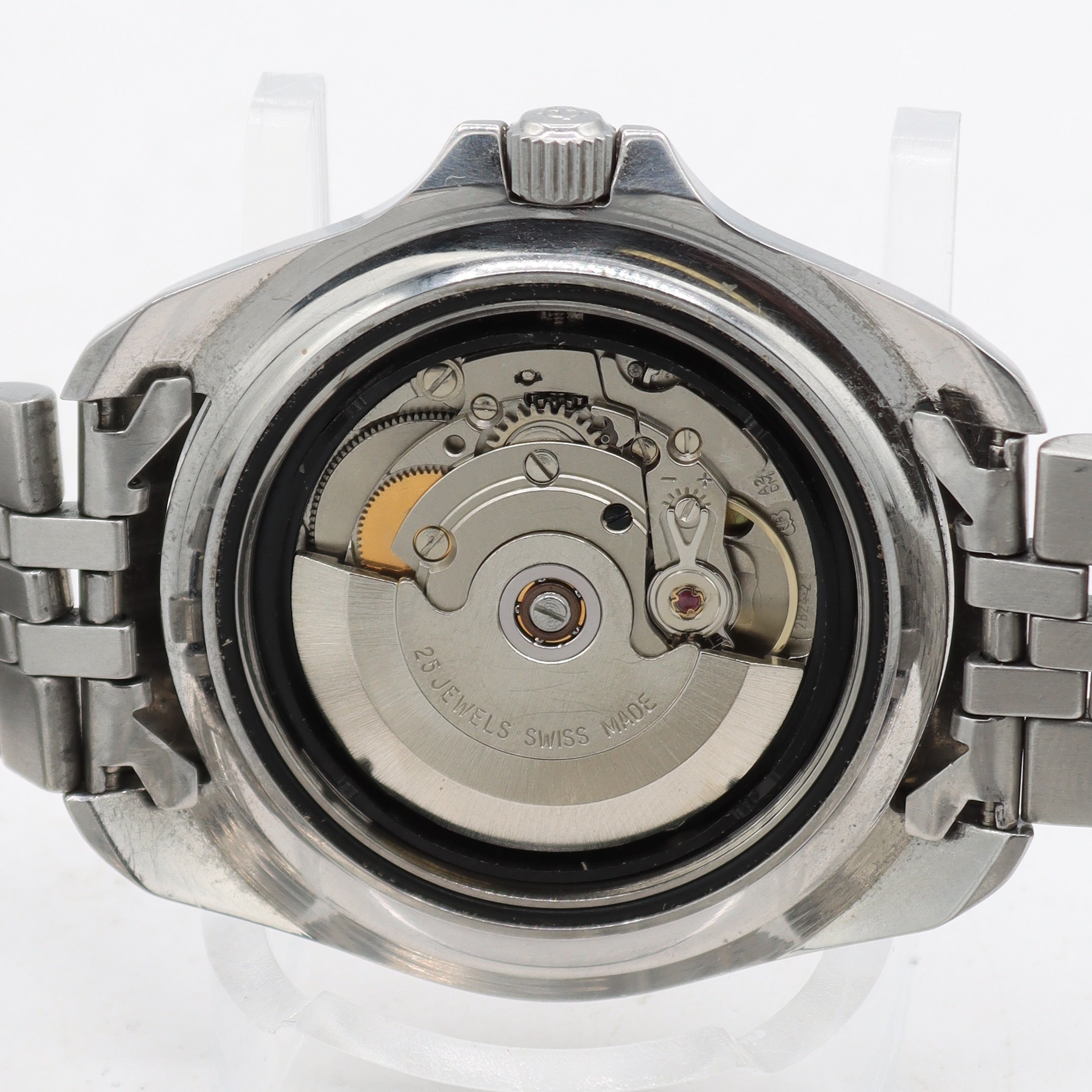 Vintage 42mm Zodiac 106.13.30 Red Dot Men's Automatic Wristwatch 2824-2 Steel