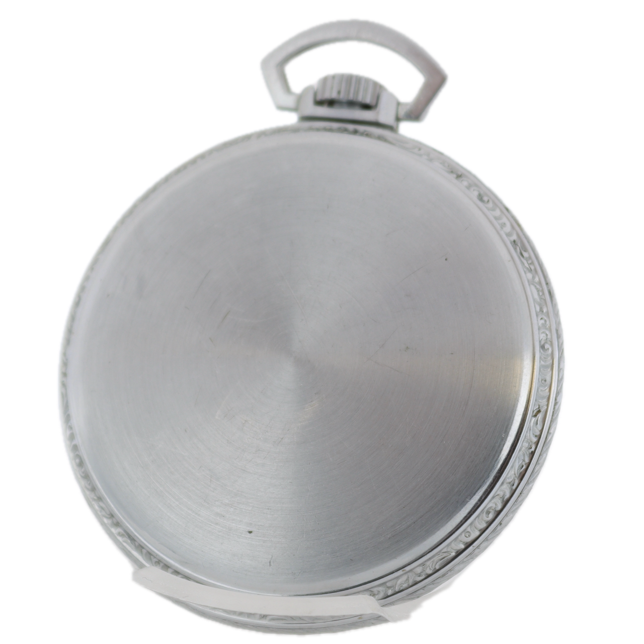 Antique 12 S Illinois Sunray 11 Jewel Mechanical Pocket Watch 219 Chrome USA