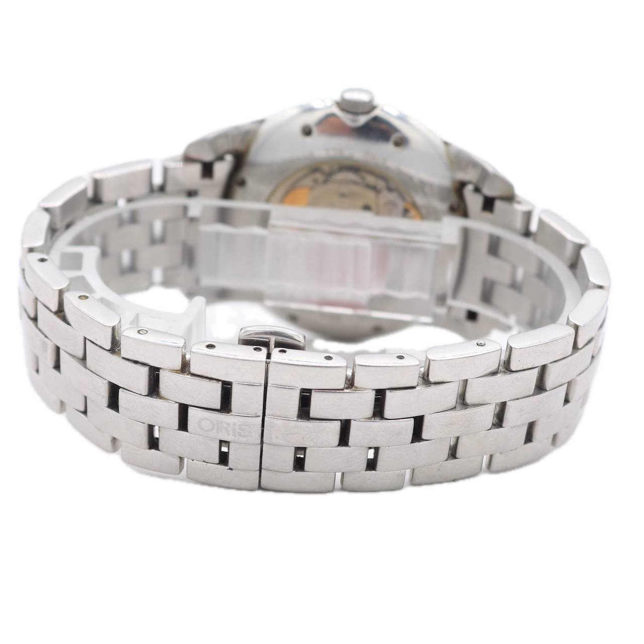 Oris 7544 Artelier White Sunburst Men's Automatic Wristwatch 633 Swiss Steel