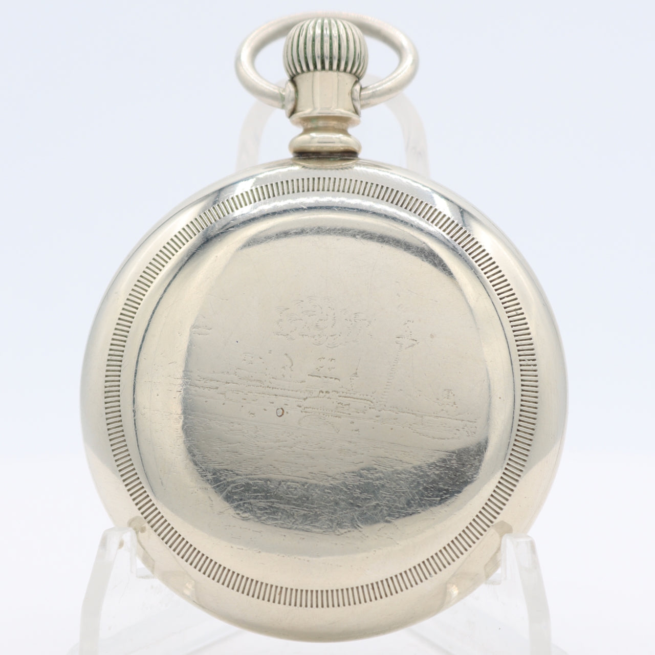 Antique 18s 1896 Hampden 15j Mechanical Railroad Pocket Watch Ore SilverUSA