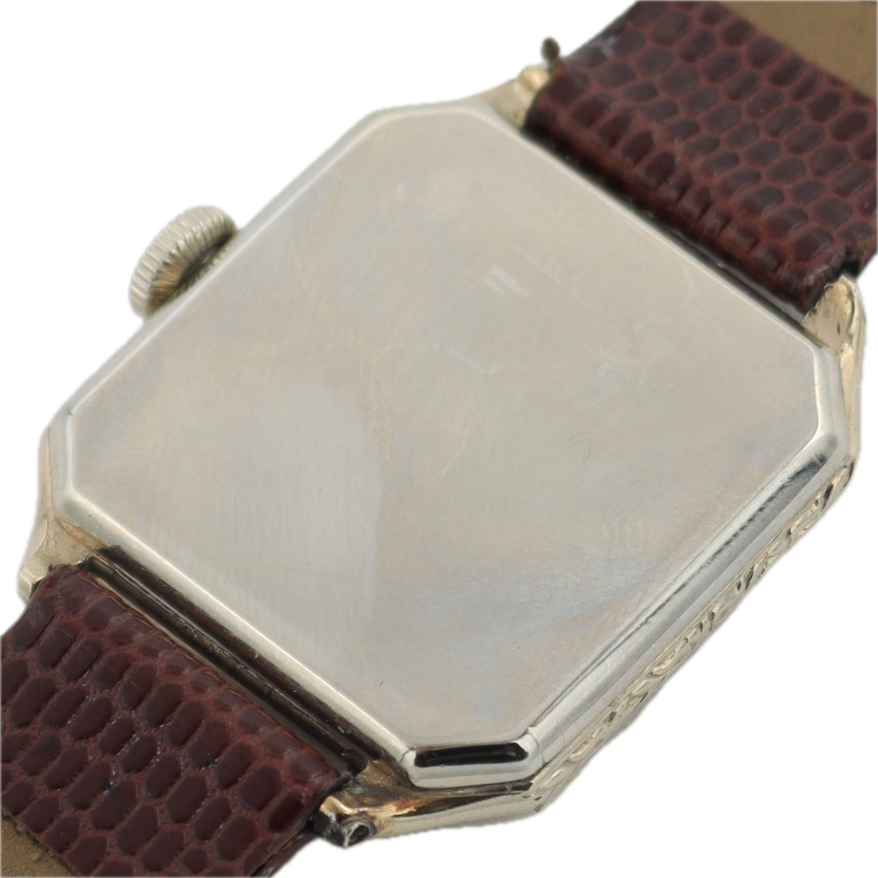 Vintage Hamilton New Square Men's Mechanical Wristwatch 987 USA 14k White GF