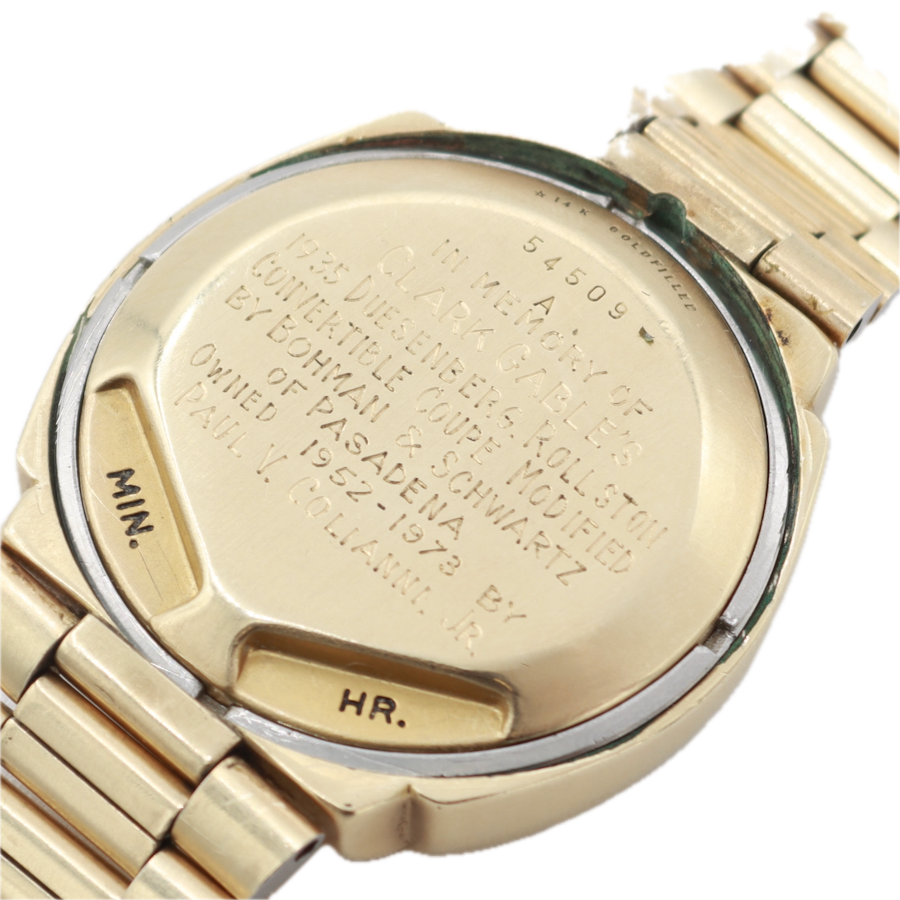 Vintage Pulsar P2 Clark Gable Car Provenance Men's Digital LED Wristwatch 14k GF