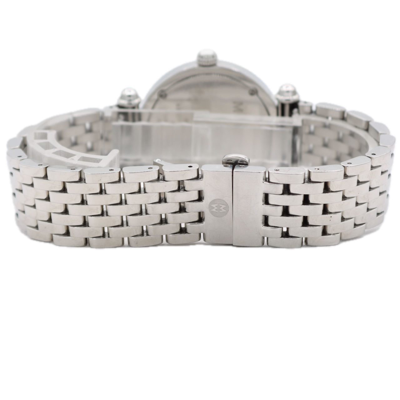 37mm Michele Caber Diamond Watch Ladies Quartz Wristwatch Swiss Steel With Box