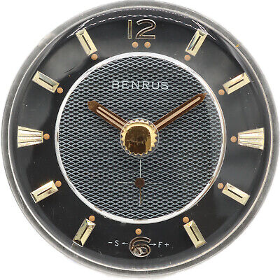 Vintage 63mm Benrus Steering Wheel Clock 7J Automatic Clock FA14 Runs