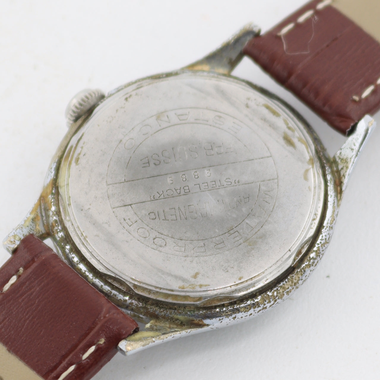 Vintage Rodana 2889 Military Men's Mechanical Wristwatch Swiss Steel & Chrome