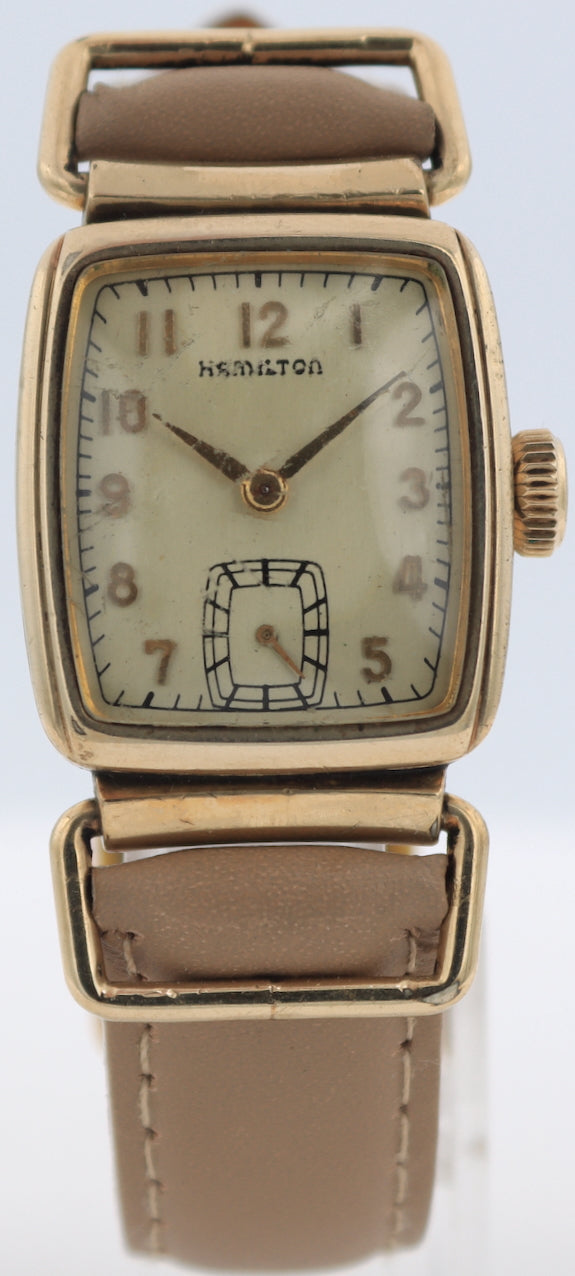 Vintage Hamilton Driver Style Men's Mechanical Wristwatch USA 10k Gold Filled