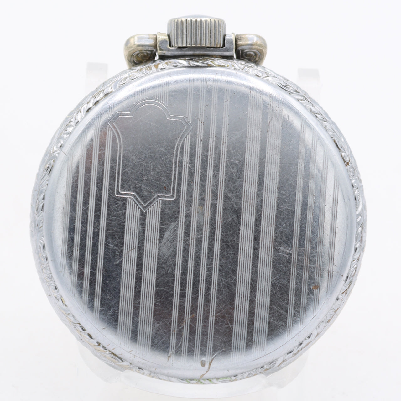 Vintage 1945 Waltham Art Deco Mechanical Railroad Pocket Watch Vanguard USA