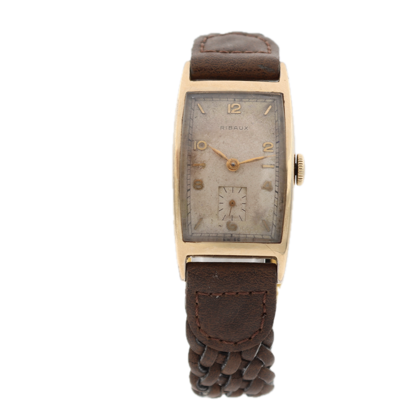 Vintage Ribaux Deco Dress Men's Mechanical Wristwatch 86-0012 Swiss 10k GF