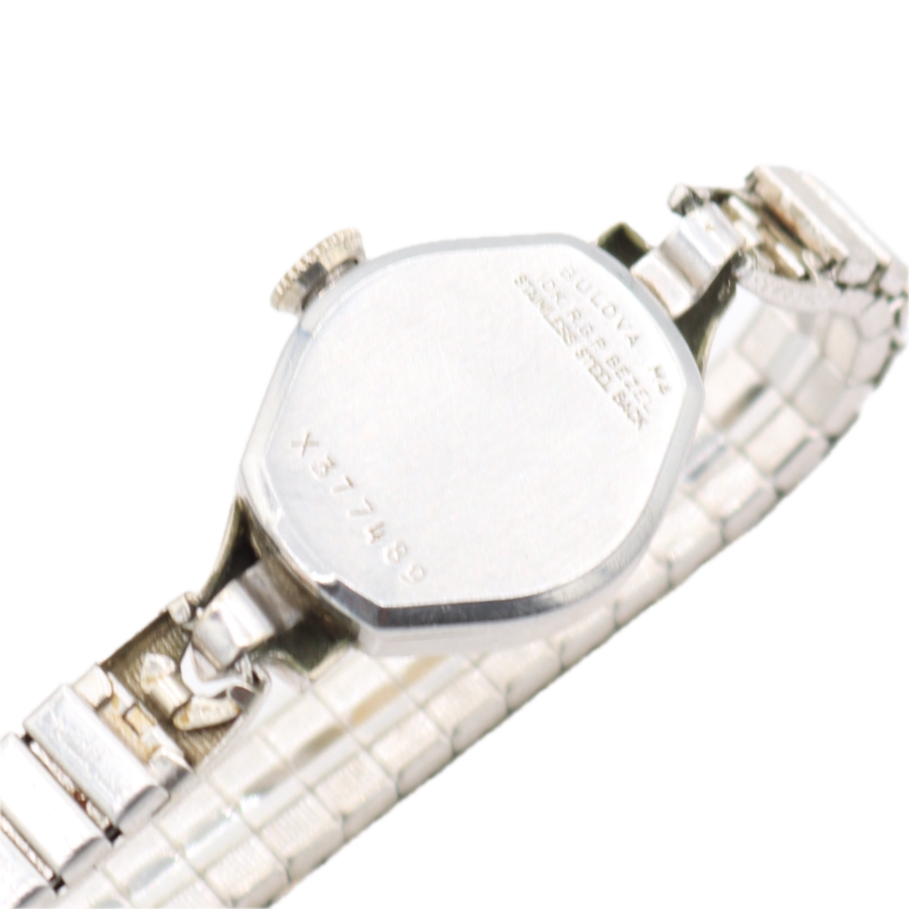 Vintage Bulova 17 Jewel Ladies Mechanical Wristwatch 6CB Steel & 10k RGP