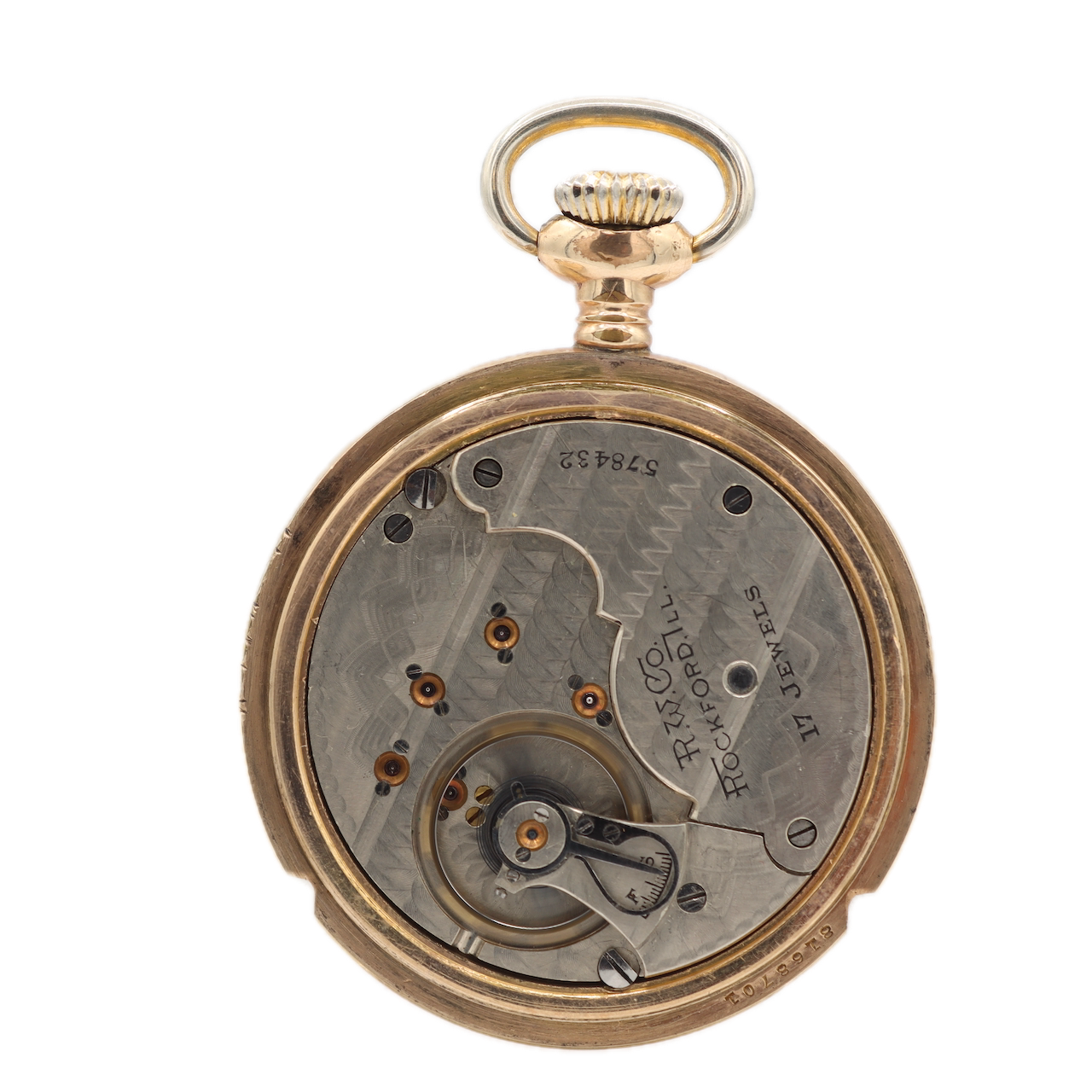 Antique 18 Size Rockford The North Western Time 17 Jewel Pocket Watch 835