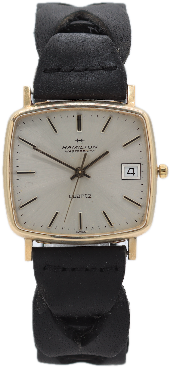 Vintage Hamilton 9116 Masterpiece TV Men's Quartz Wristwatch Swiss 10k GF