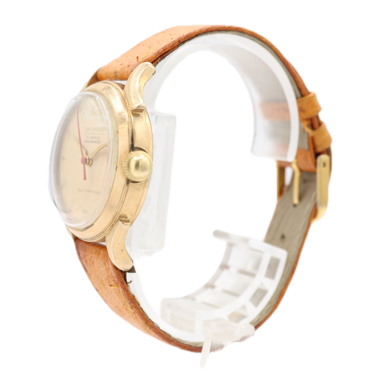 Vintage Hallmark Men's Automatic Wristwatch Swiss 10k Rolled Gold Platew/Box