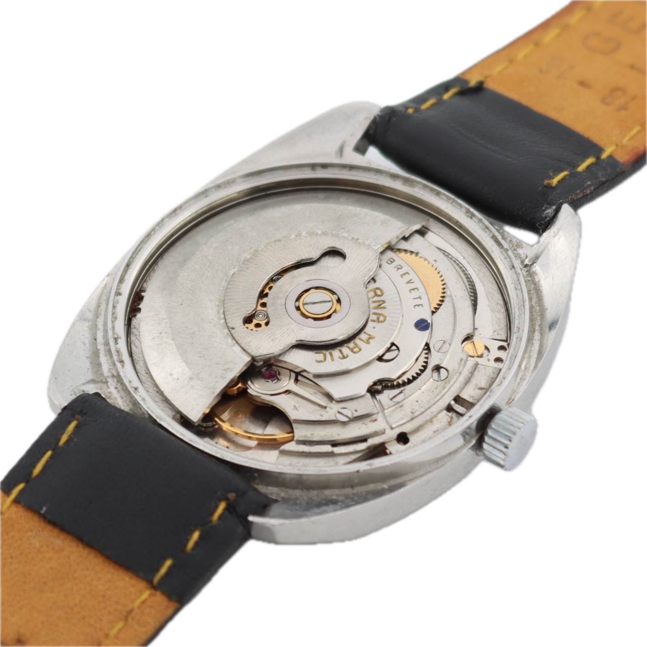 Vintage 33.5mm Eterna-Matic 1000 Men's Automatic Wristwatch 1489K Steel Gray