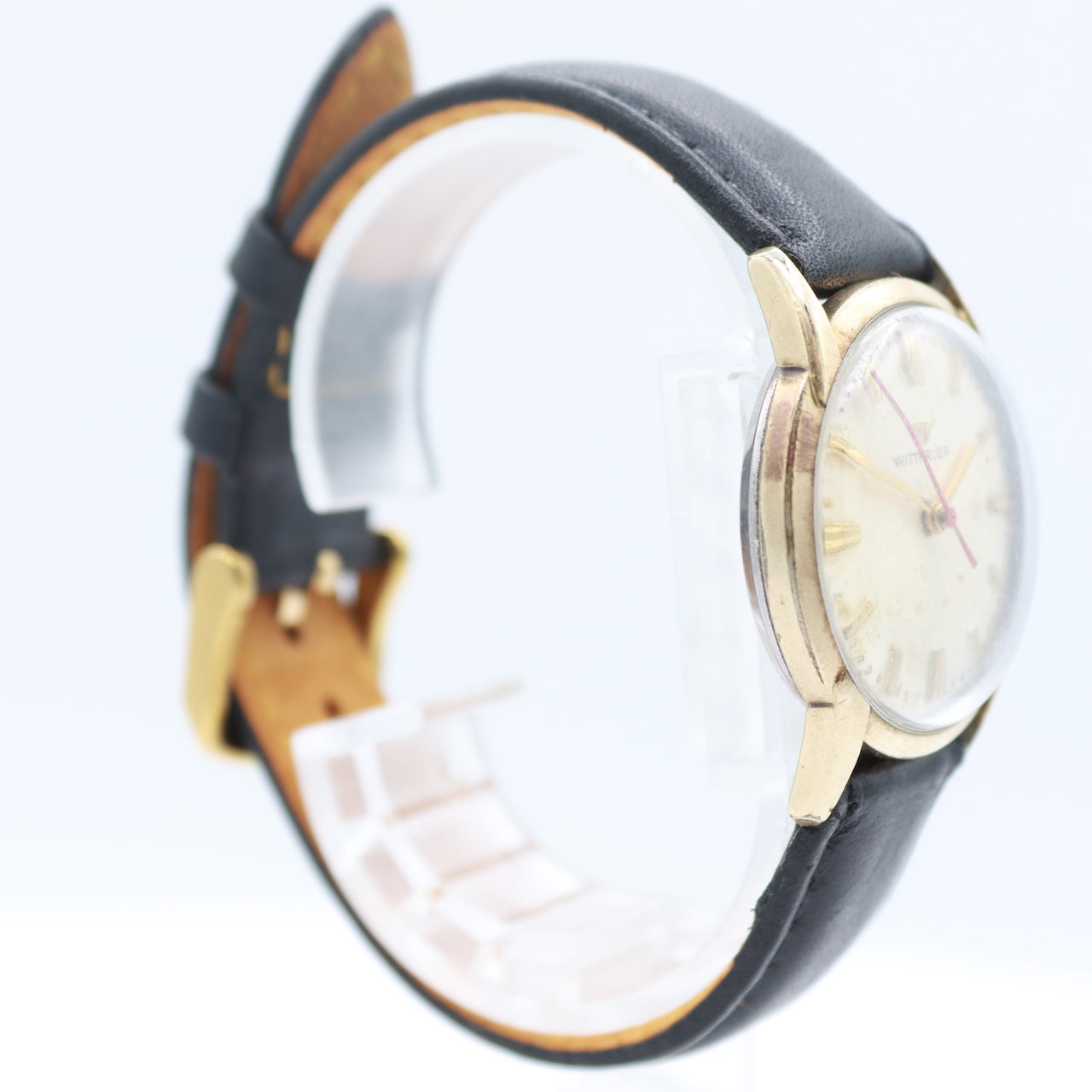Vintage Wittnauer Sunburst Dial Men's Automatic Wristwatch Swiss Steel & 10k GF