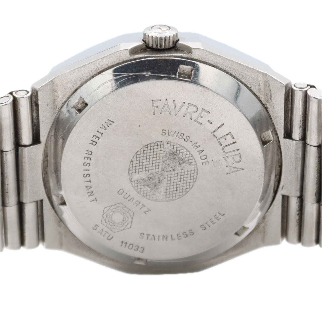 Vintage Favre-Leuba 11033 Quartz Raider Men's Quartz Wristwatch 352 Swiss Steel