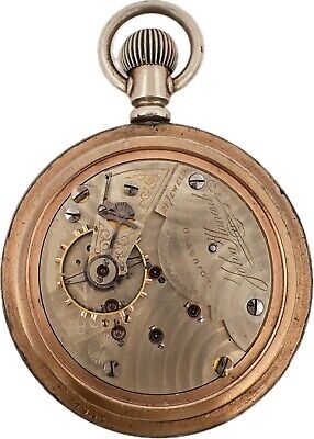 Antique 18 Size Hampden John Hancock 21 Jewel Pocket Watch Rare Engine Turned
