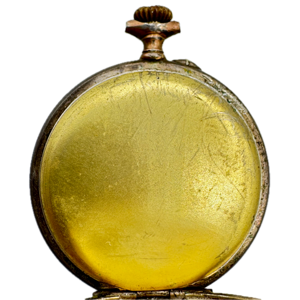 Antique U.H Beaded Mechanical Open Face Pocket Watch .800 SilverSwiss