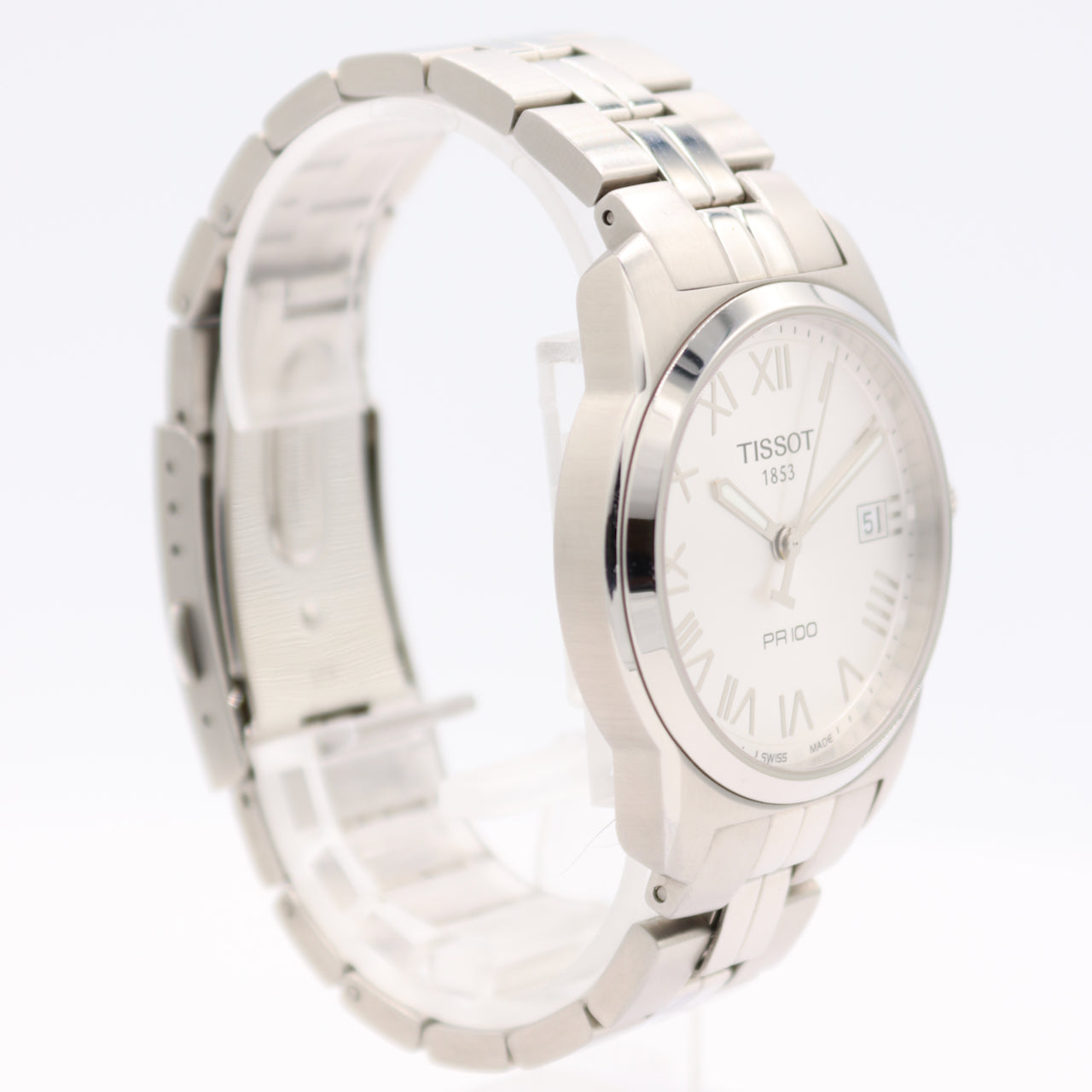 Vintage 38mm Tissot PR100 T049.410.11.033.01 Men's Quartz Wristwatch Swiss Steel