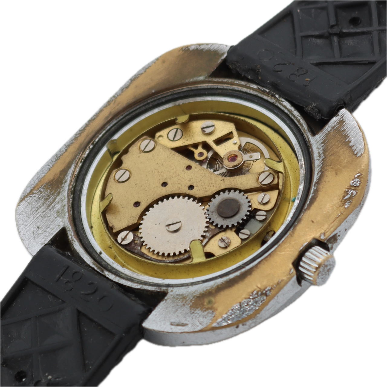 Vintage Avystyle Super Datomatic Men's Mechanical Wristwatch Steel Fluted Bezel