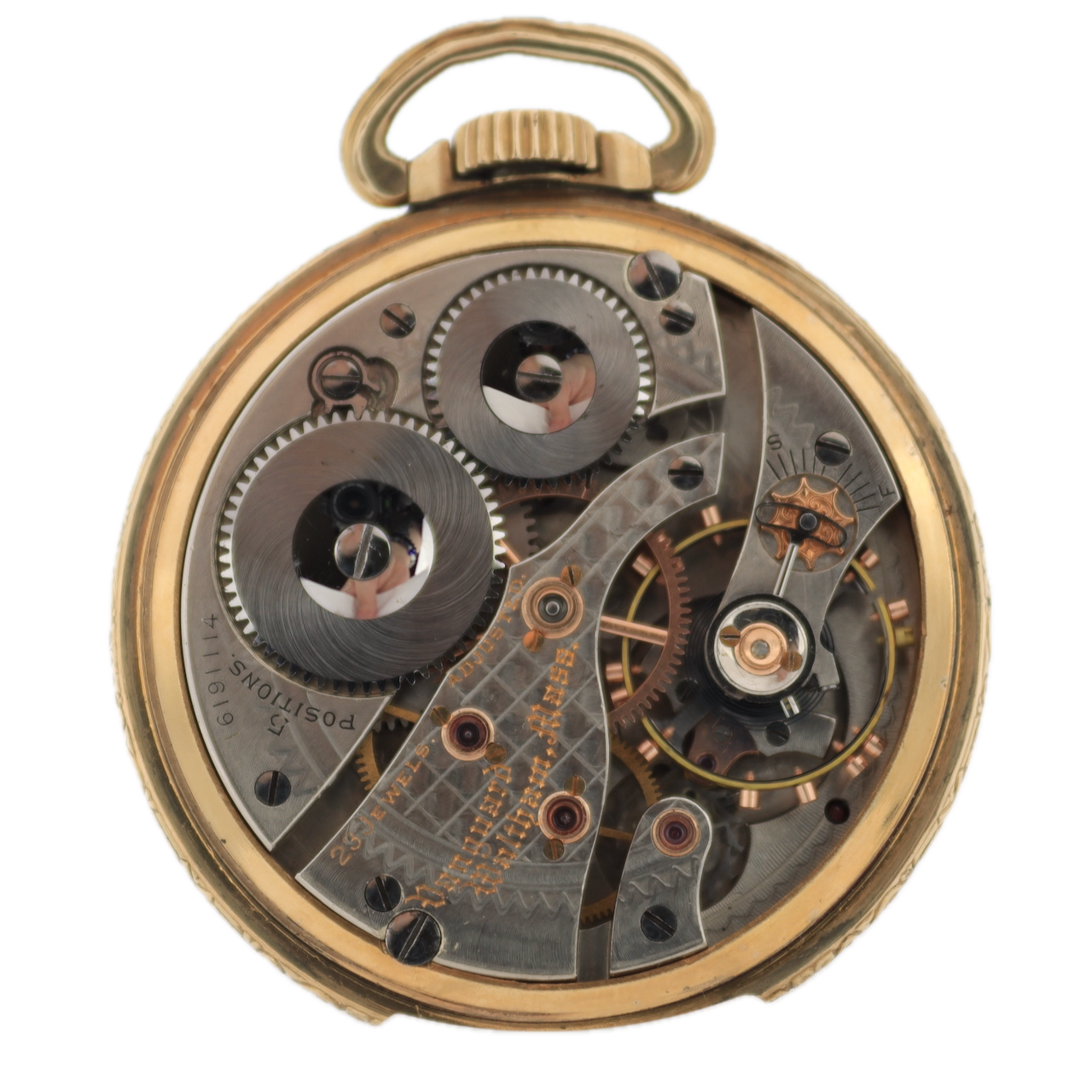 Antique 16s Waltham Checkerboard 23J Railroad Pocket Watch Vanguard 10k RGP