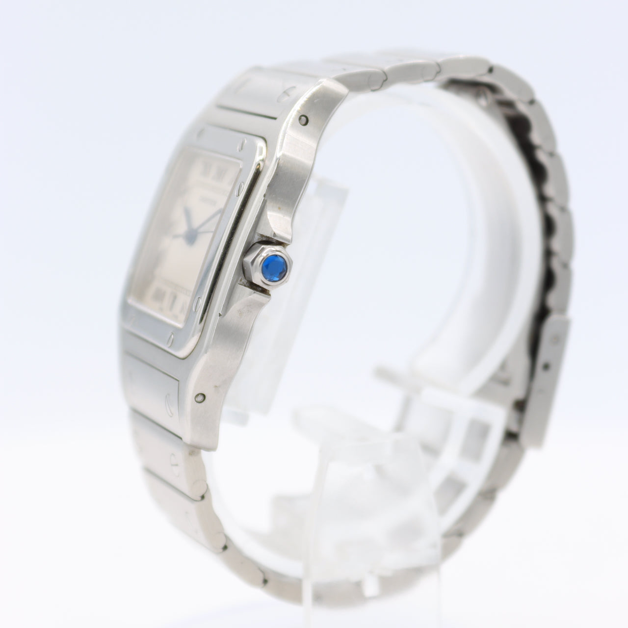 Vintage Cartier 1564 Santos Galbee Date Ladies Quartz Wristwatch Swiss Steel