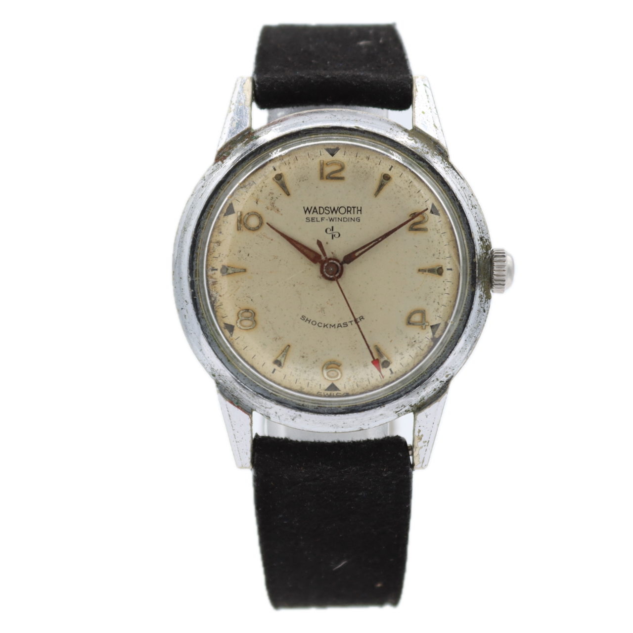 Vintage Wadsworth Shockmaster Men's Automatic Wristwatch A.Schild 1361 D W/Box