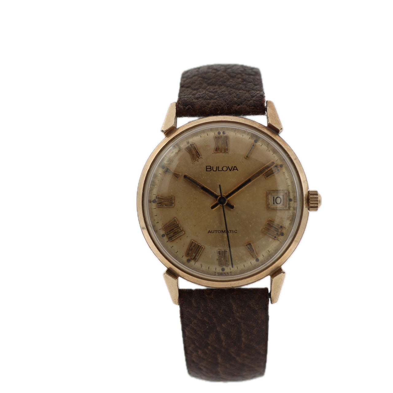 Vintage 1971 Bulova Men's Automatic Wristwatch 11 A0ACD Swiss 10k RGP & Steel