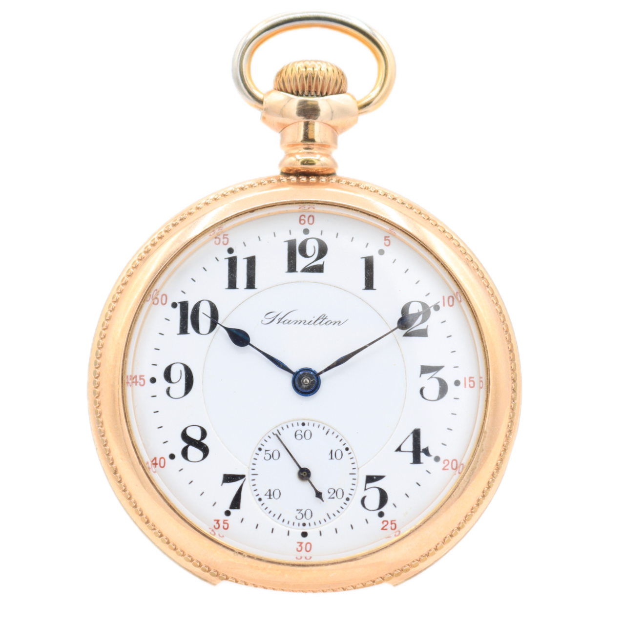 Antique 16s 1918 Hamilton Beaded 21 Jewel Mechanical Railroad Pocket Watch 992