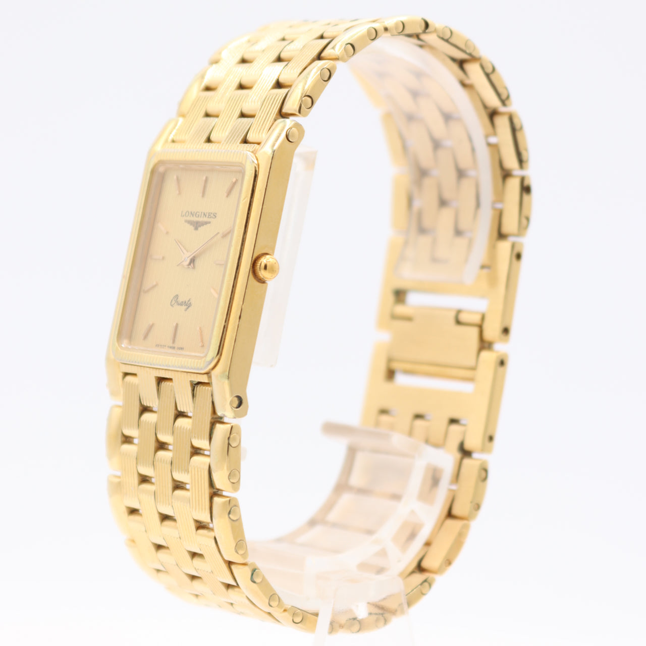 Vintage 24.5mm 1980 Longines Men's Quartz Wristwatch Swiss Gold Tone With Box